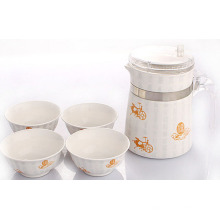 Hochwertiger Keramikkessel mit 4 Cups